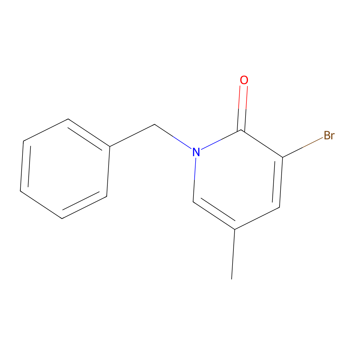 1-Benzyl-3-bromo-5-methyl-1,2-dihydropyridin-2-one molecular structure, CAS 1908200-51-0