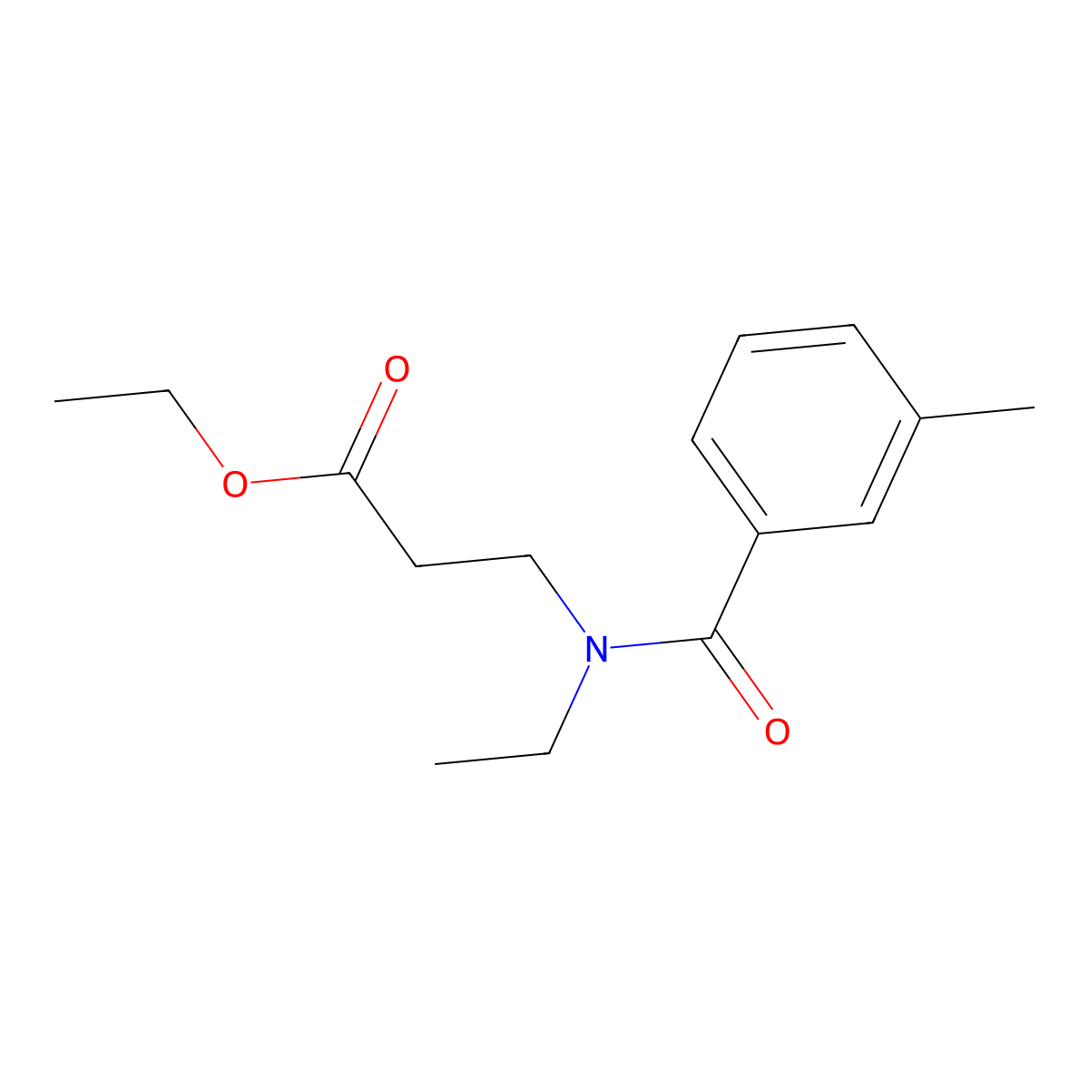 Ethyl 3-(N-ethyl-3-methylbenzamido)propanoate molecular structure, CAS 1908259-42-6