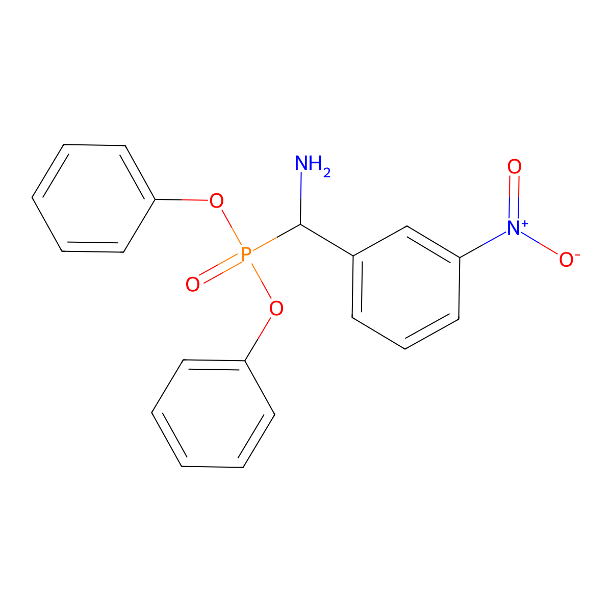 Phosphonic acid, [amino(3-nitrophenyl)methyl]-, diphenyl ester molecular structure, CAS 190839-41-9