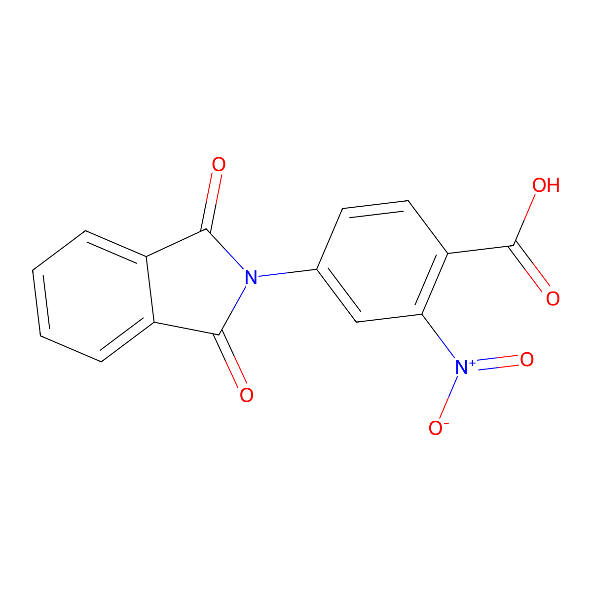 4-(1,3-dioxo-1,3-dihydro-2H-isoindol-2-yl)-2-nitrobenzoic acid molecular structure, CAS 19084-05-0