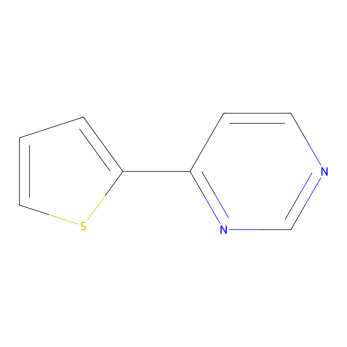 4-(2-Thienyl)pyrimidine molecular structure, CAS 19084-26-5