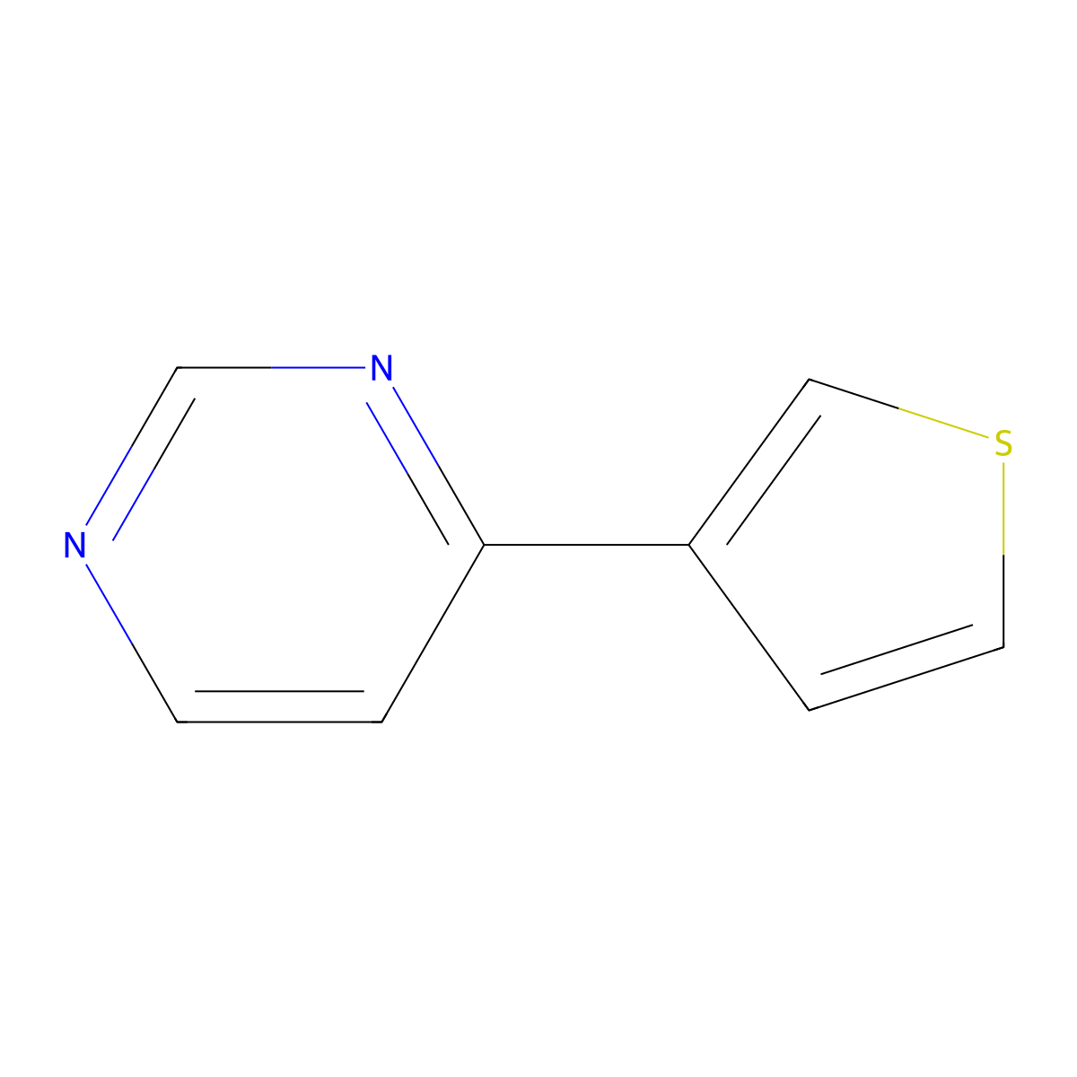 4-(3-Thienyl)pyrimidine molecular structure, CAS 19084-28-7