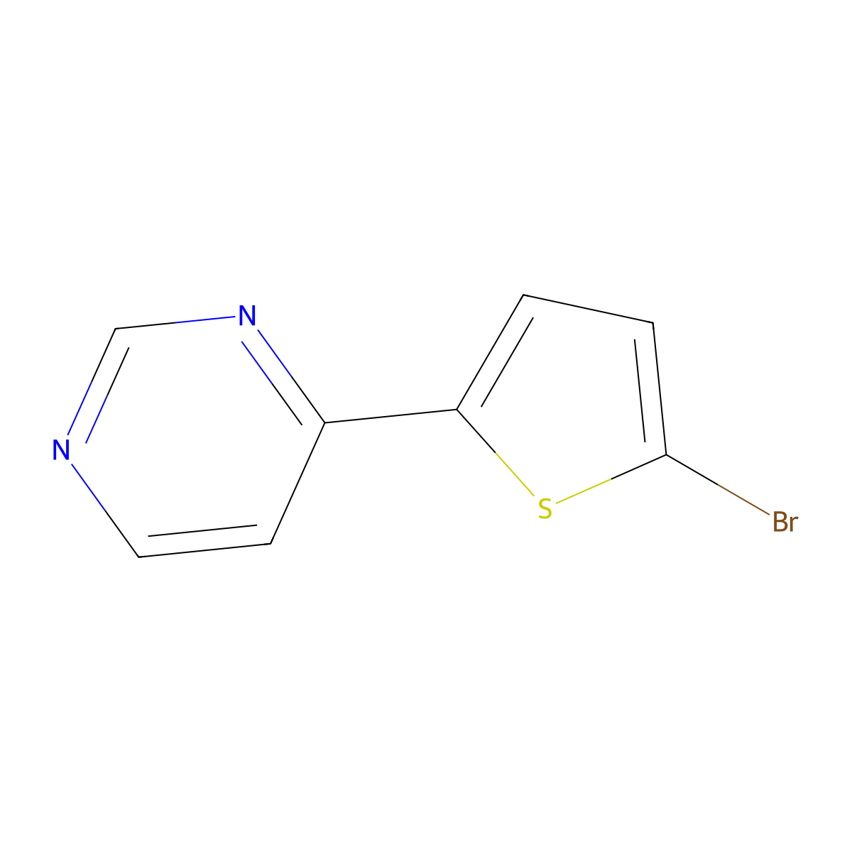 4-(5-Bromo-2-thienyl)pyrimidine molecular structure, CAS 19084-35-6