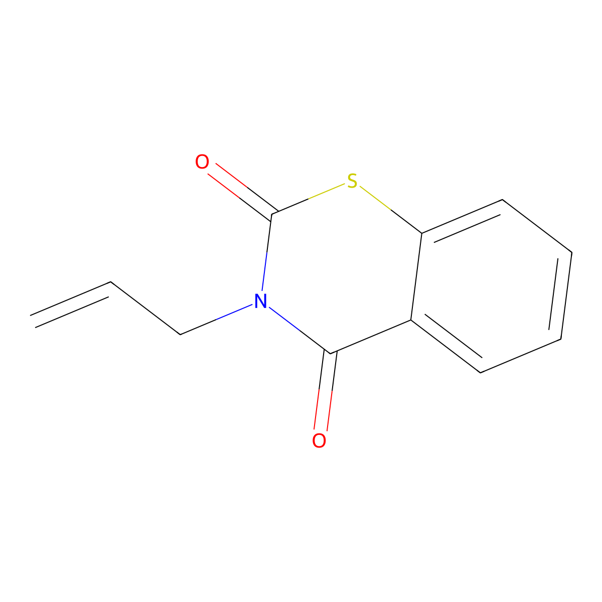 3-allyl-2H-1,3-benzothiazine-2,4(3H)-dione molecular structure, CAS 19084-81-2