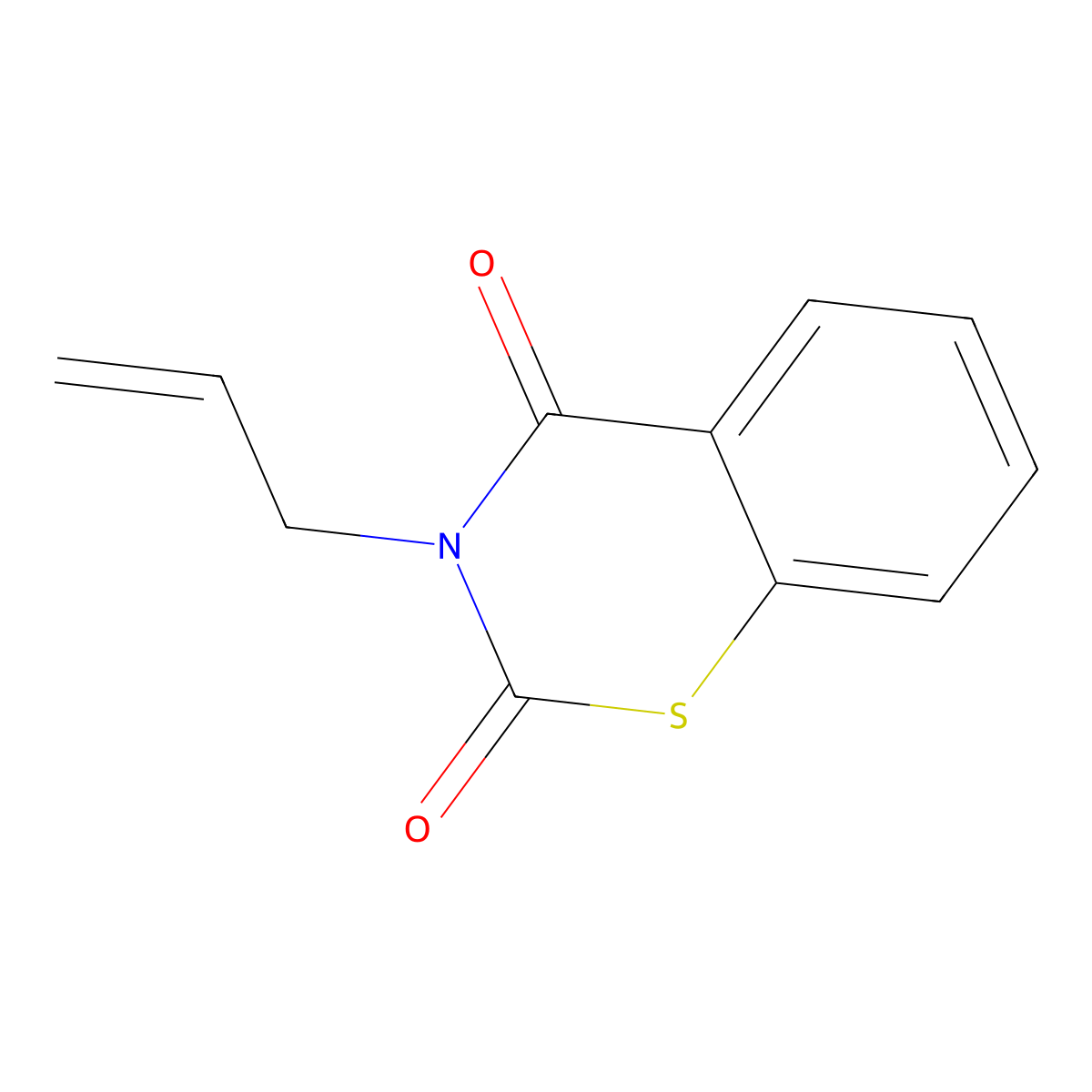3-allyl-2H-1,3-benzothiazine-2,4(3H)-dione molecular structure, CAS 19084-81-2