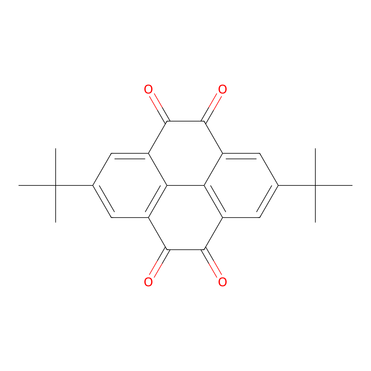 4,5,9,10-Pyrenetetrone, 2,7-bis(1,1-dimethylethyl)- molecular structure, CAS 190843-93-7