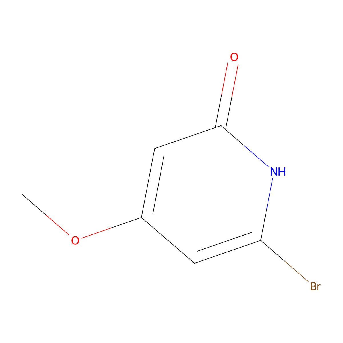 6-Bromo-4-methoxypyridin-2-OL molecular structure, CAS 1908437-20-6