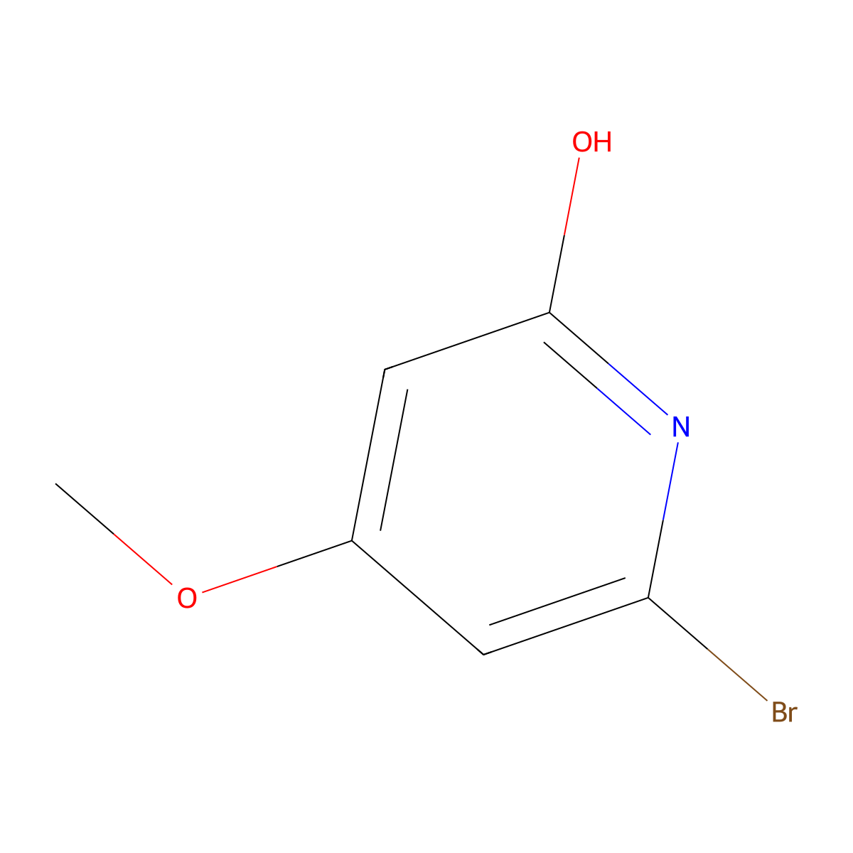 6-Bromo-4-methoxypyridin-2-OL molecular structure, CAS 1908437-20-6