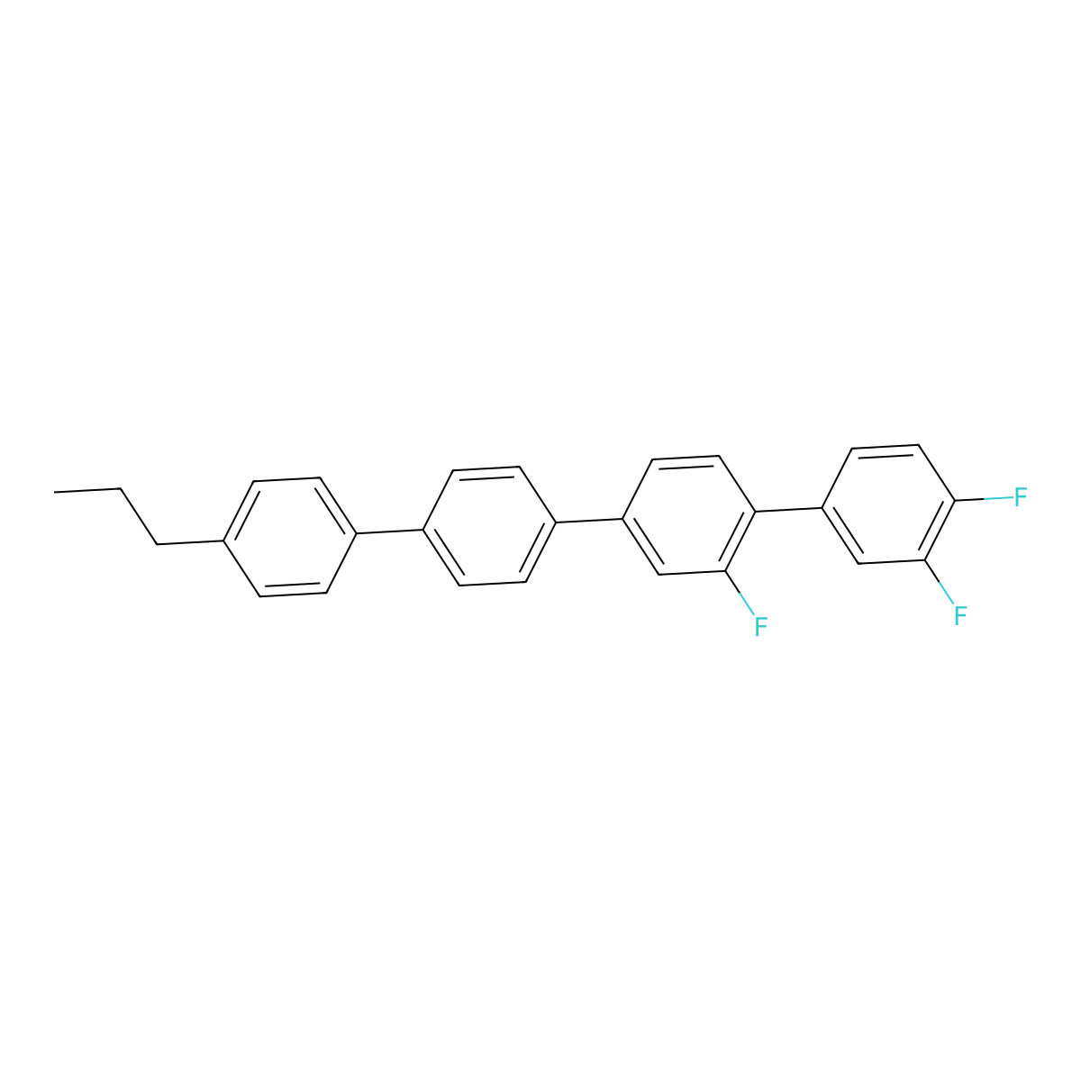 2',3,4-Trifluoro-4'''-propyl-1,1':4',1'':4'',1'''-quaterphenyl molecular structure, CAS 1908465-88-2