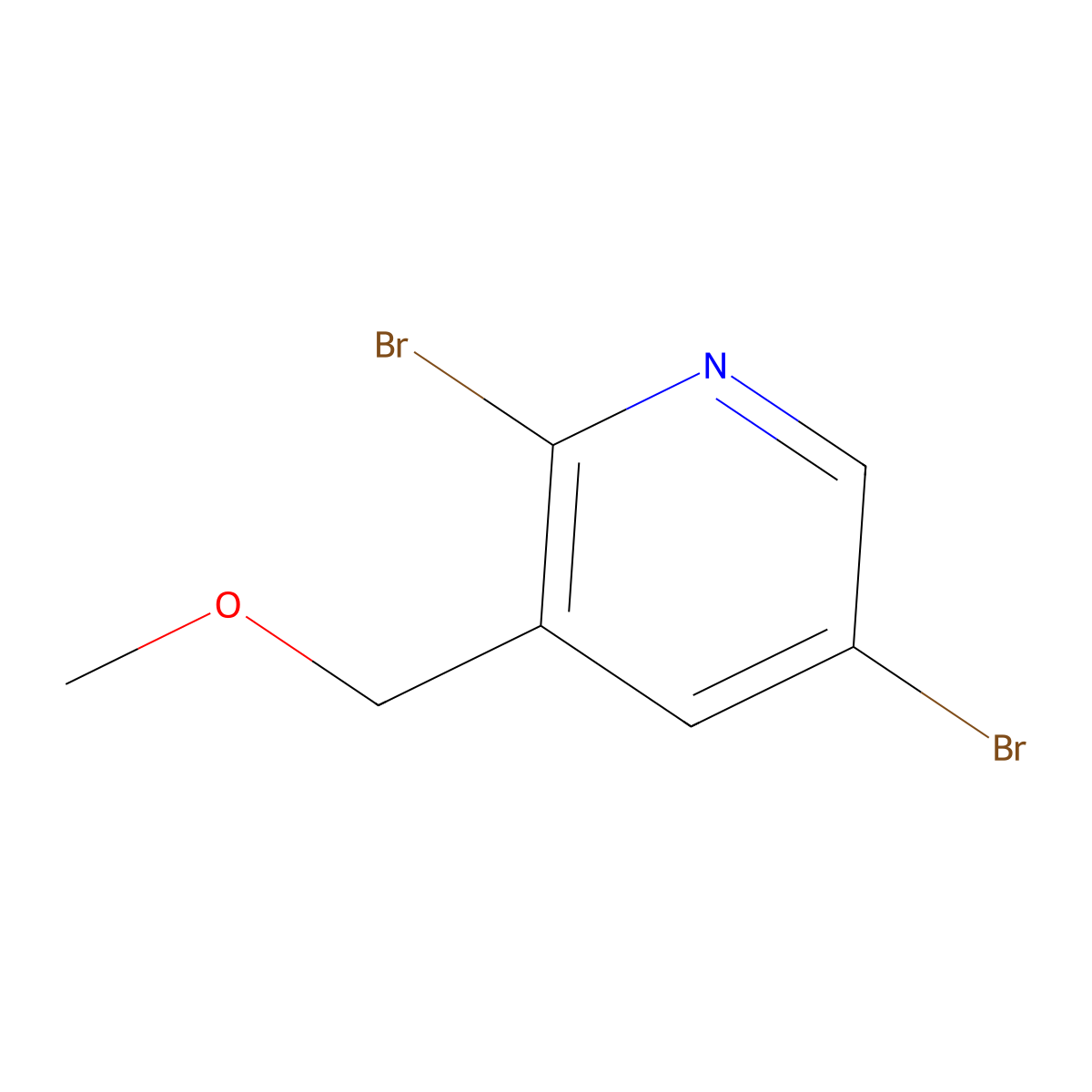 2,5-Dibromo-3-(methoxymethyl)pyridine molecular structure, CAS 1908499-54-6