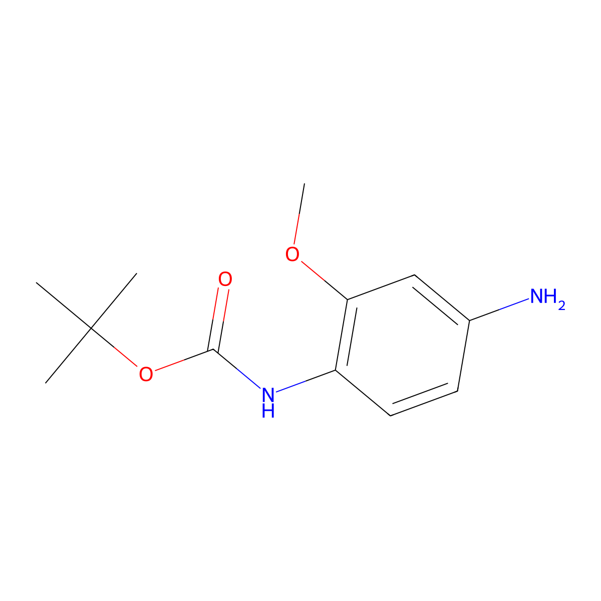 tert-butyl N-(4-amino-2-methoxyphenyl)carbamate molecular structure, CAS 190851-19-5