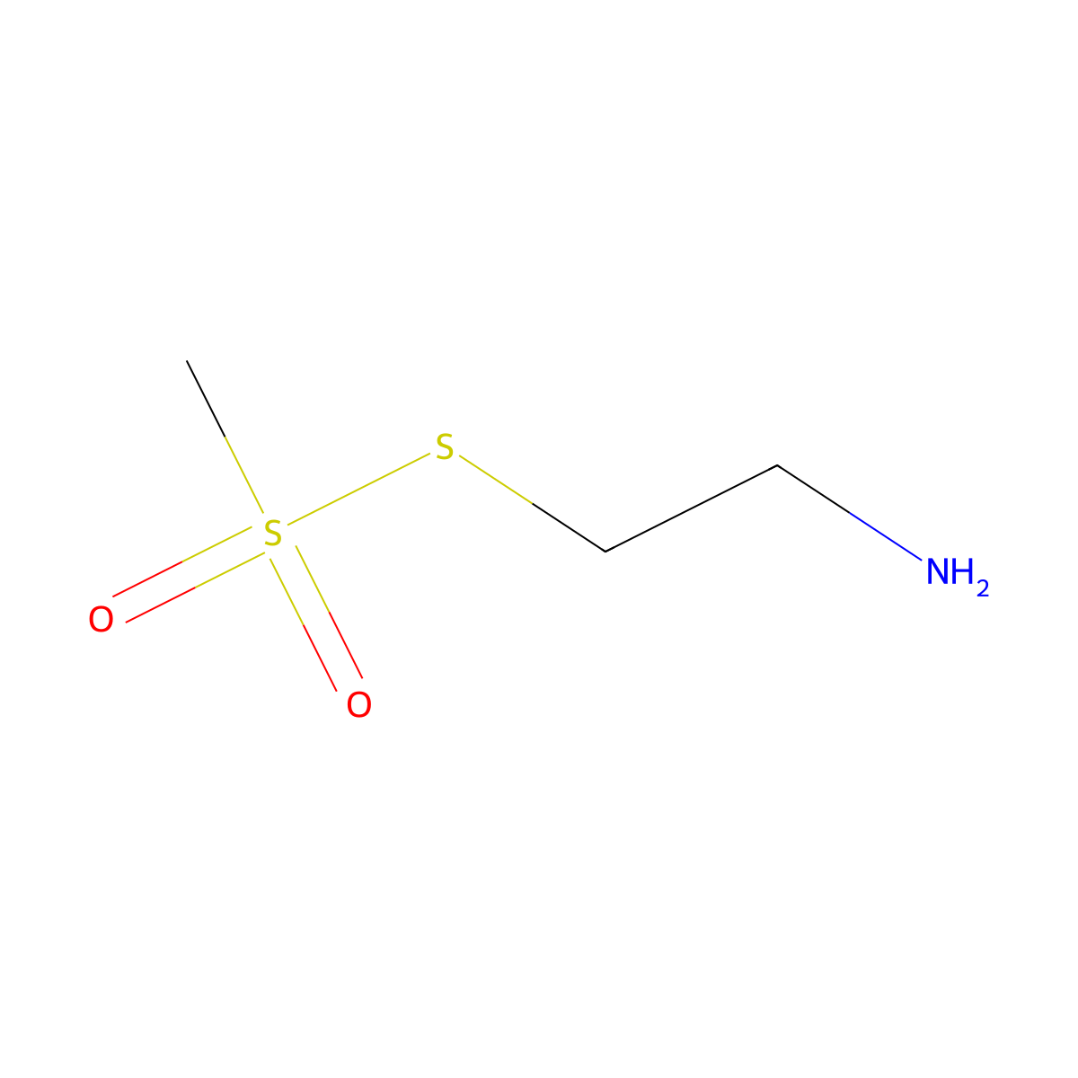 2-Methylsulfonylsulfanylethanamine molecular structure, CAS 190852-41-6