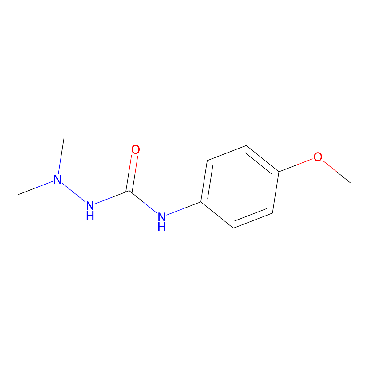 4-(P-Anisyl)-1,1-dimethylsemicarbazide molecular structure, CAS 19088-27-8