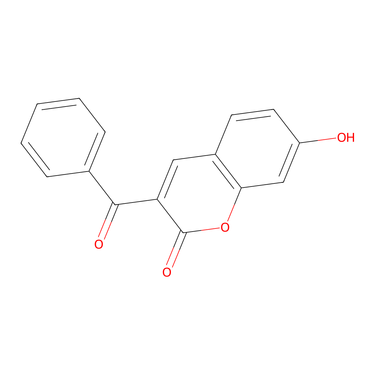 3-benzoyl-7-hydroxy-2H-chromen-2-one molecular structure, CAS 19088-67-6