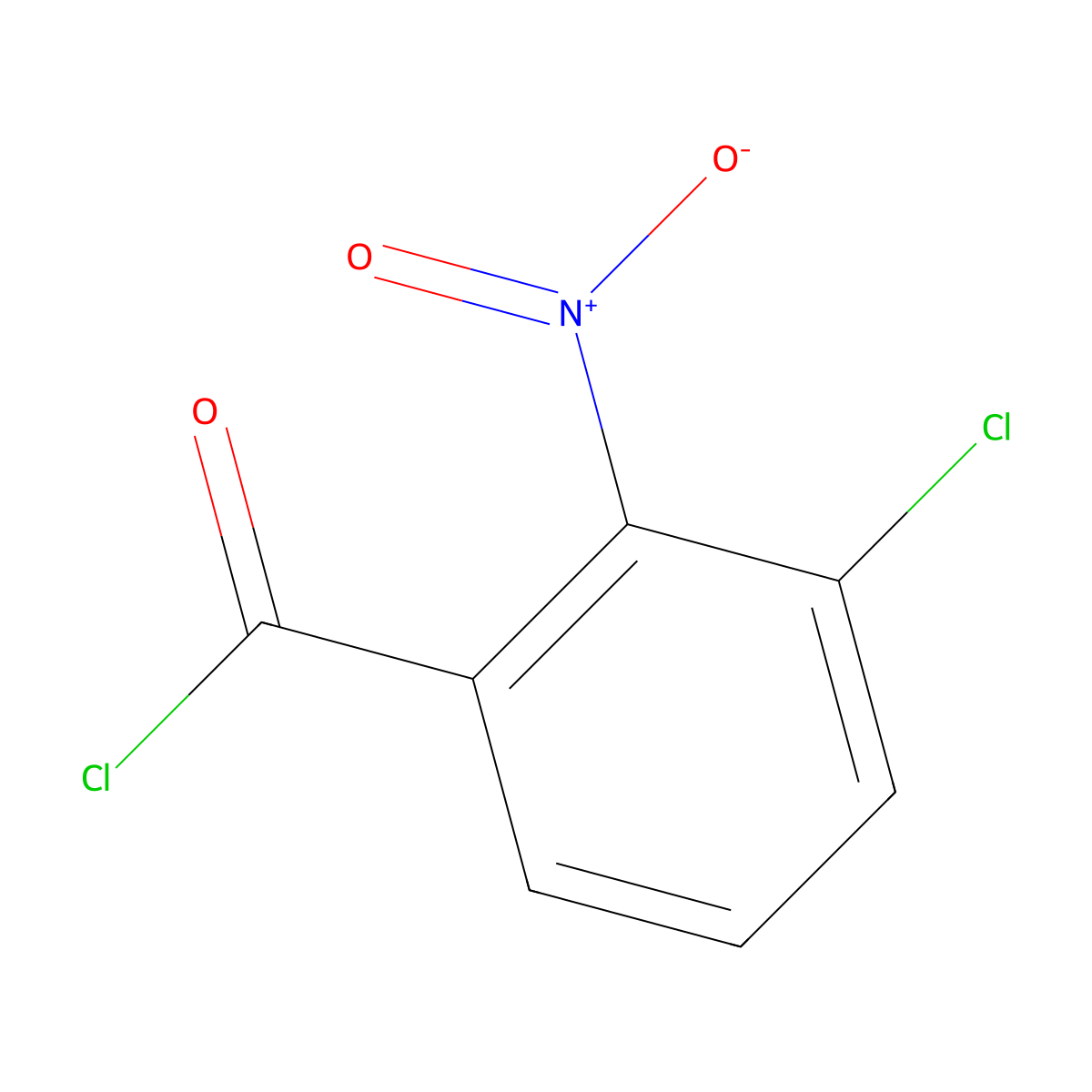 3-Chloro-2-nitrobenzoyl chloride molecular structure, CAS 19088-99-4