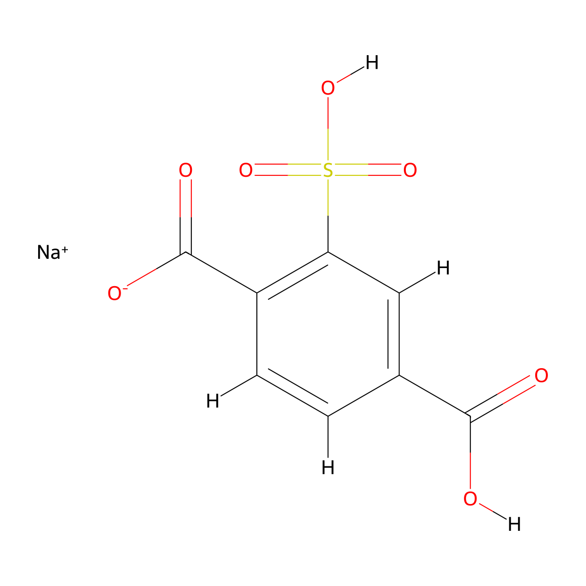 Monosodium 2-Sulfoterephthalate molecular structure, CAS 19089-60-2