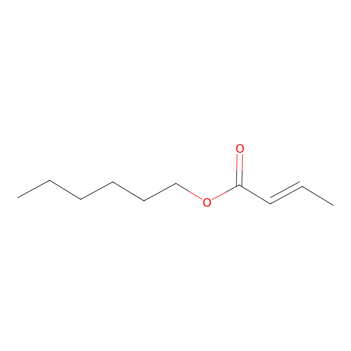 Hexyl crotonate molecular structure, CAS 19089-92-0