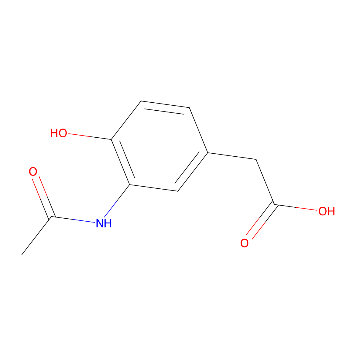 2-(3-Acetamido-4-hydroxyphenyl)acetic acid molecular structure, CAS 1908982-25-1