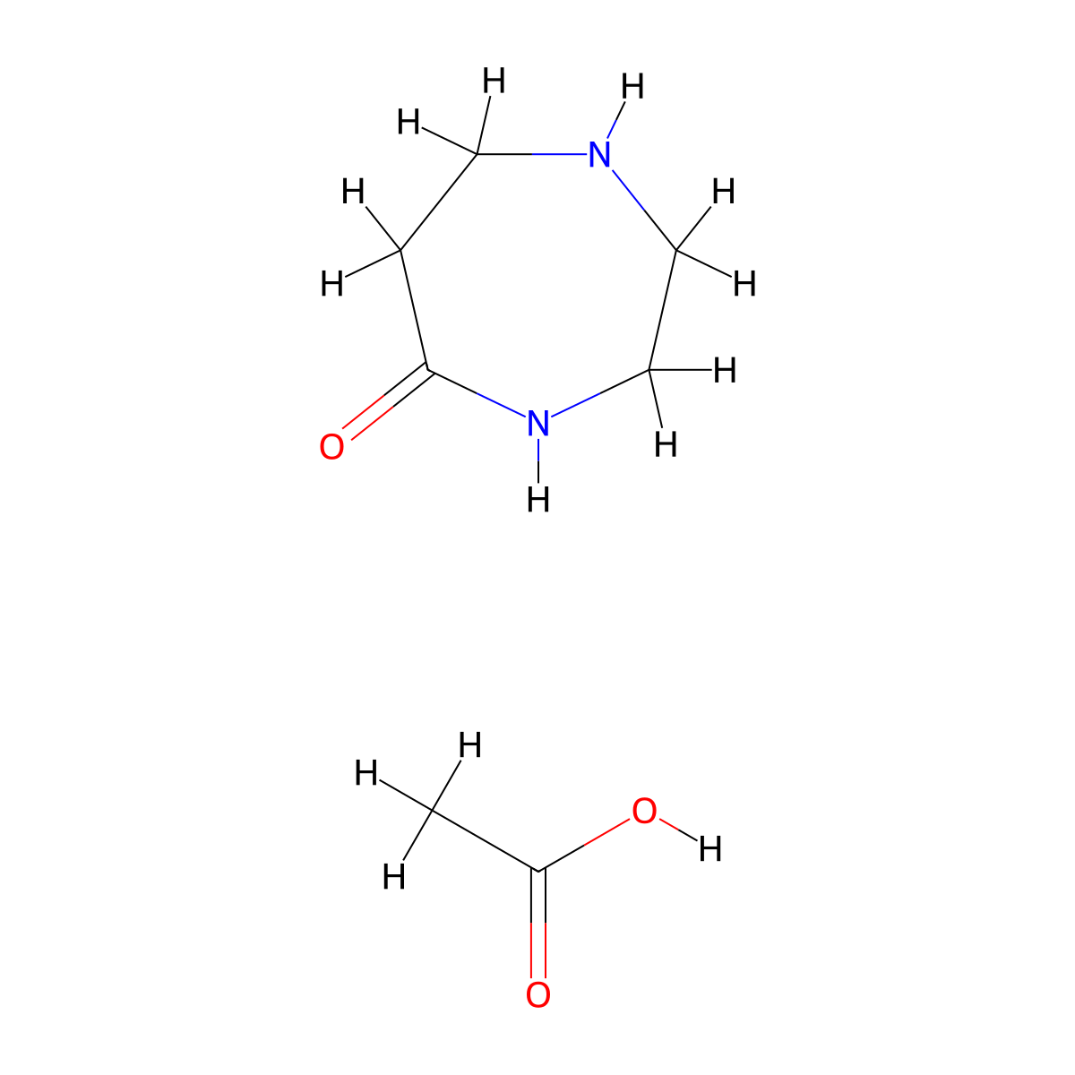1,4-Diazepan-5-one; acetic acid molecular structure, CAS 190900-20-0