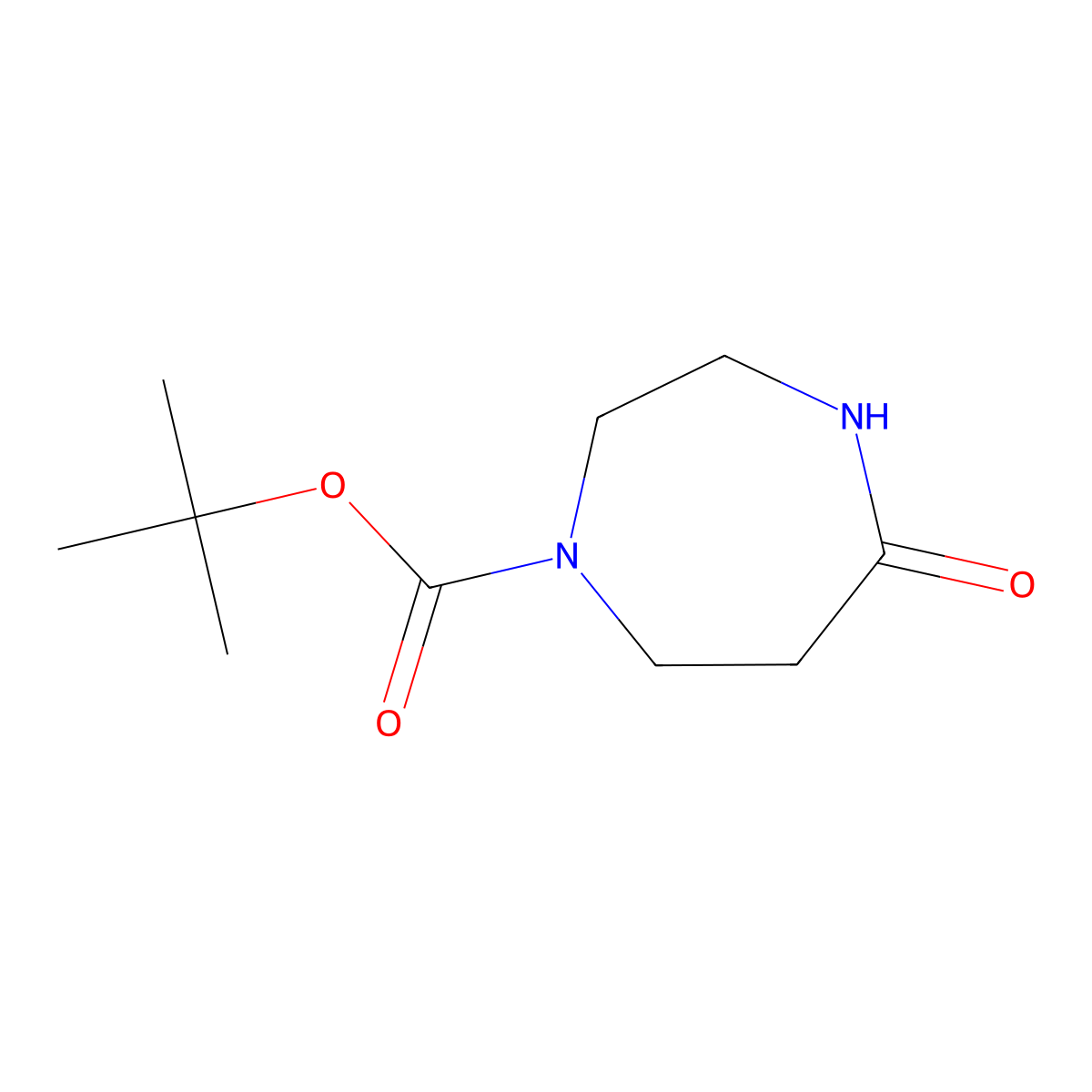 5-Oxo-(1,4)diazepane-1-carboxylic acid tert-butyl ester molecular structure, CAS 190900-21-1