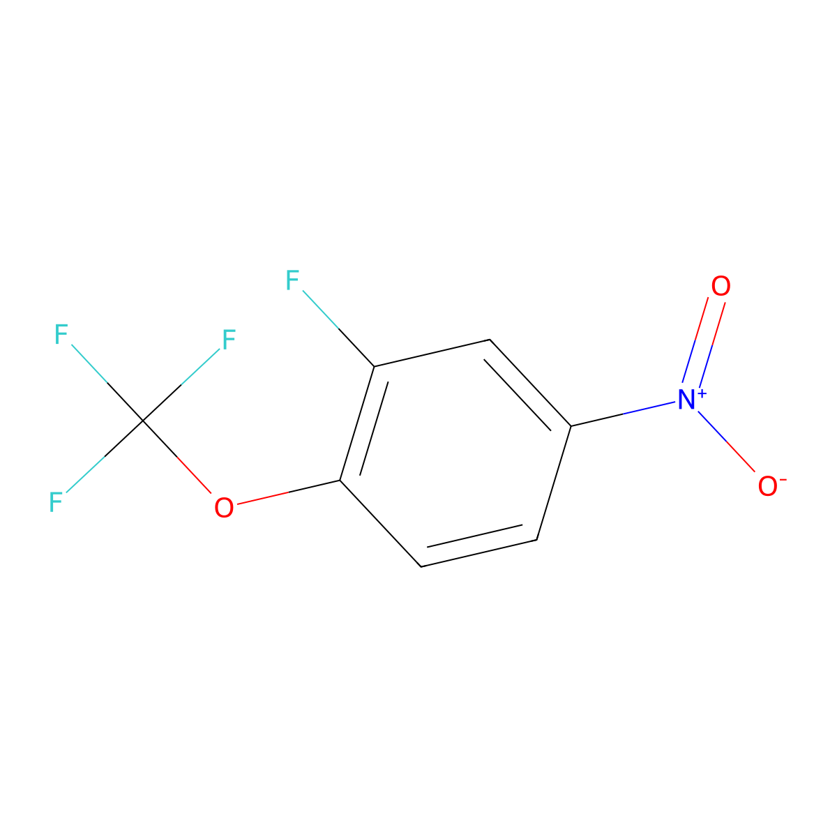 2-Fluoro-4-nitro-1-(trifluoromethoxy)benzene molecular structure, CAS 190902-95-5