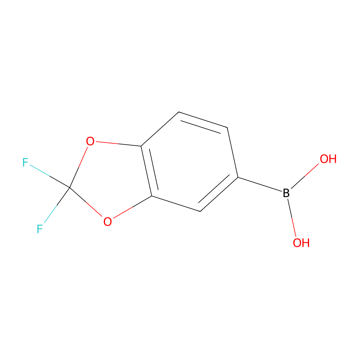 (2,2-Difluoro-1,3-dioxaindan-5-yl)boronic acid molecular structure, CAS 190903-71-0