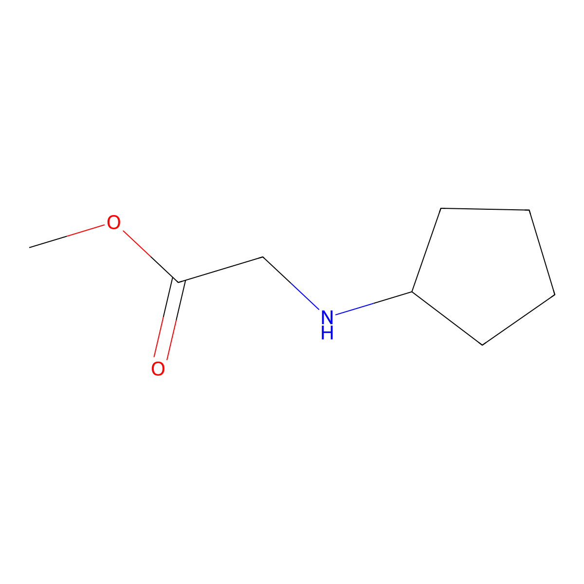 Methyl 2-(cyclopentylamino)acetate molecular structure, CAS 190904-15-5