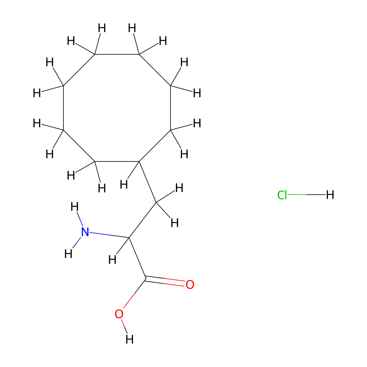 2-Amino-3-cyclooctyl-propanoic acid;hydrochloride molecular structure, CAS 190905-78-3