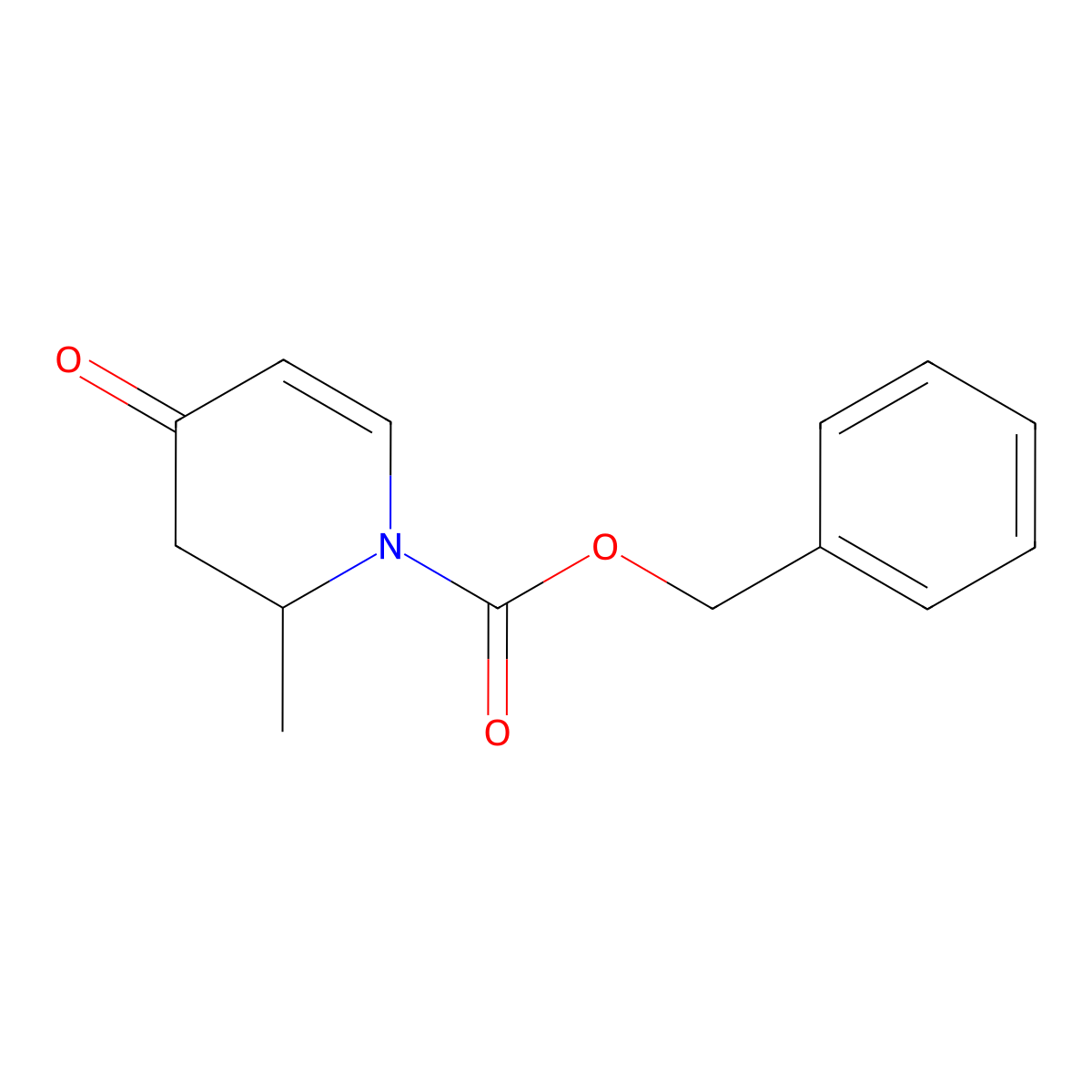 benzyl 2-methyl-4-oxo-3,4-dihydropyridine-1(2H)-carboxylate molecular structure, CAS 190906-91-3