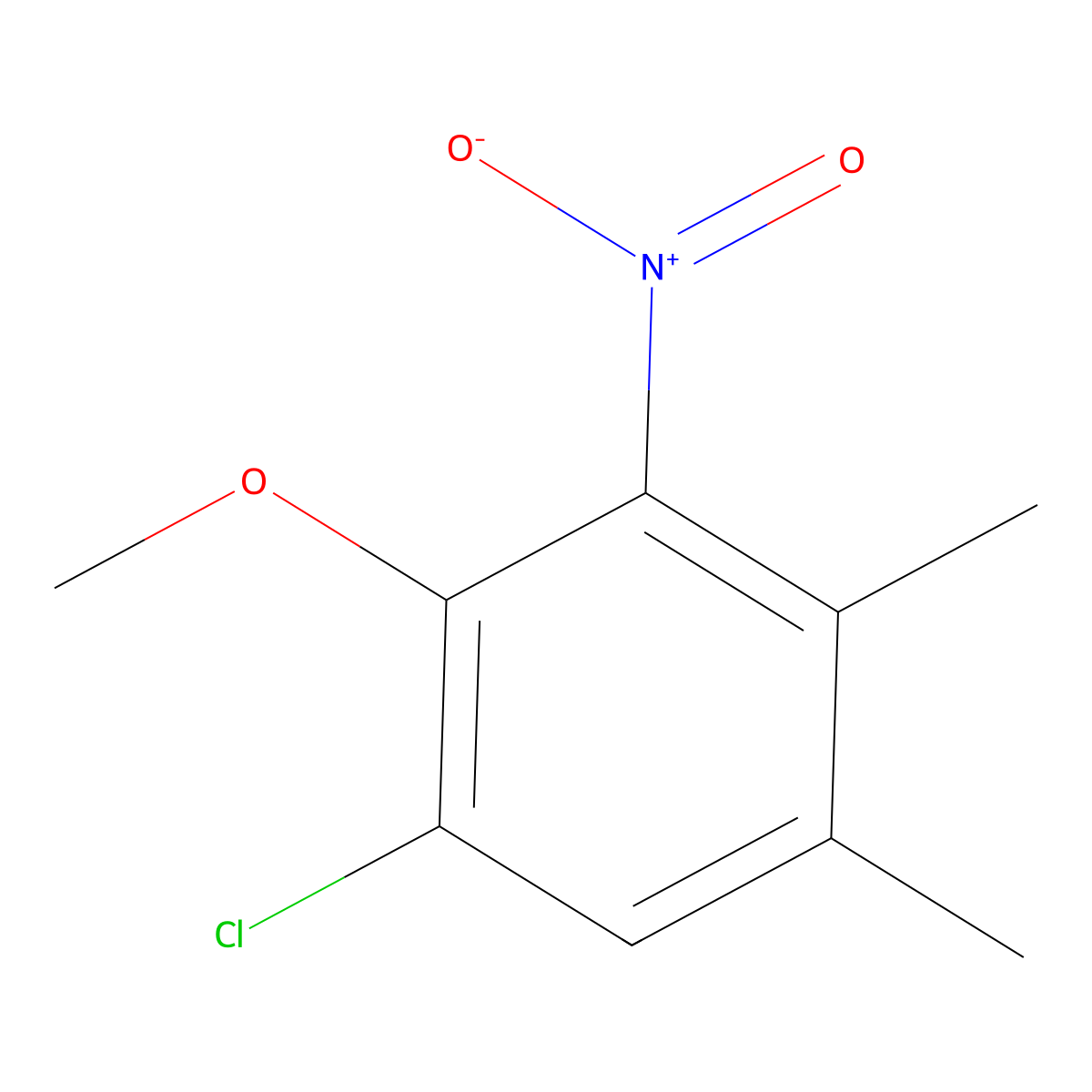 1-Chloro-2-methoxy-4,5-dimethyl-3-nitrobenzene molecular structure, CAS 190908-14-6