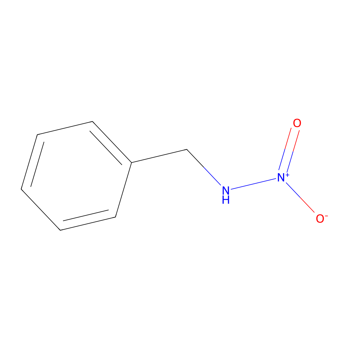 N-Nitrobenzenemethanamine molecular structure, CAS 19091-99-7