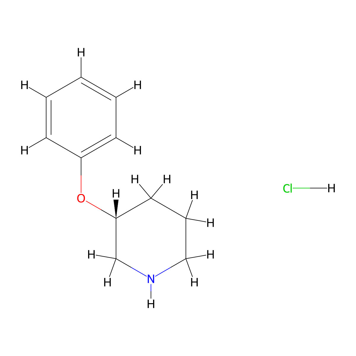 (3R)-3-phenoxypiperidine hydrochloride molecular structure, CAS 1909286-59-4