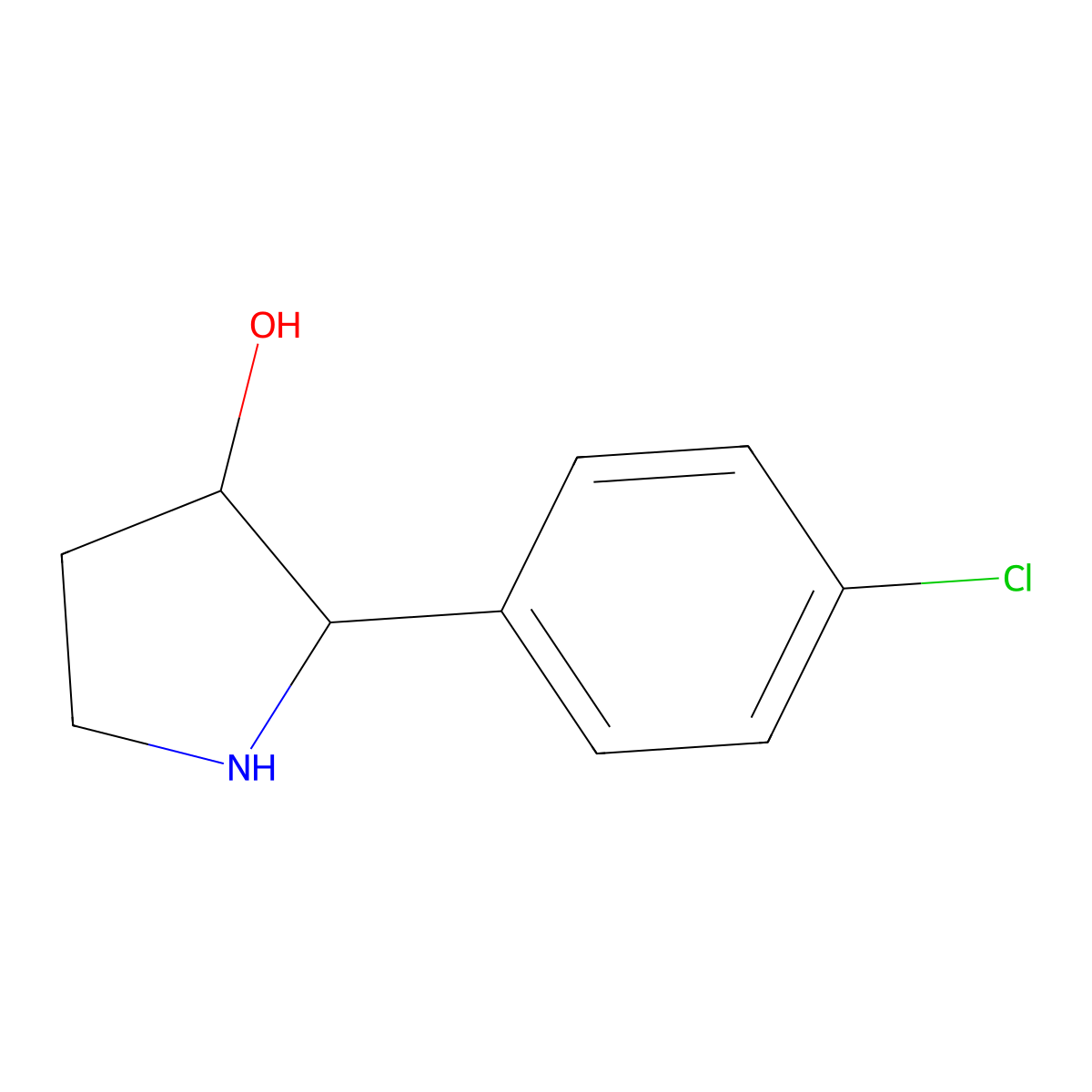(2R,3R)-2-(4-chlorophenyl)pyrrolidin-3-ol molecular structure, CAS 1909286-66-3