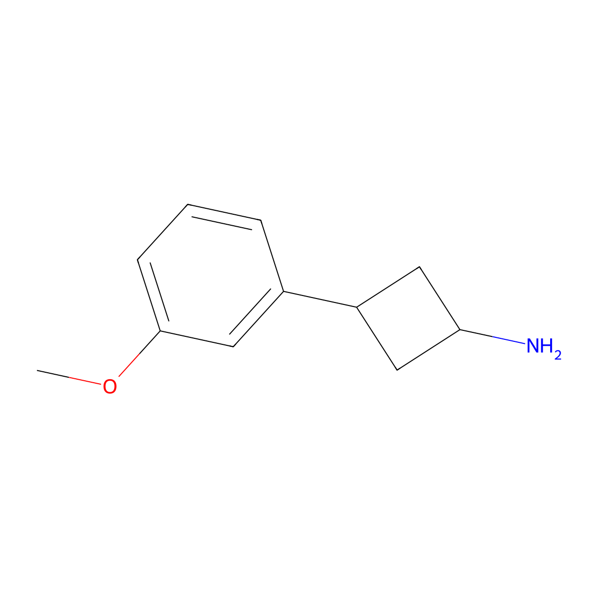 trans-3-(3-Methoxyphenyl)cyclobutanamine molecular structure, CAS 1909286-82-3