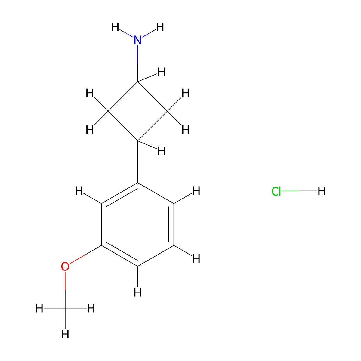(1r,3r)-3-(3-Methoxyphenyl)cyclobutan-1-amine hydrochloride molecular structure, CAS 1909286-83-4