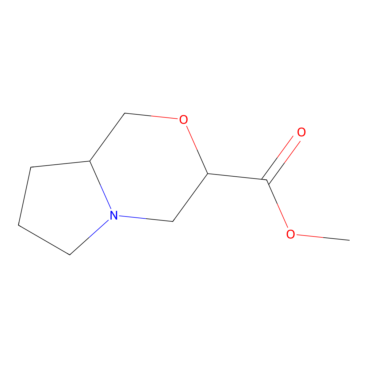 methyl (3S,8aR)-hexahydro-1H-pyrrolo(2,1-c)morpholine-3-carboxylate molecular structure, CAS 1909286-90-3