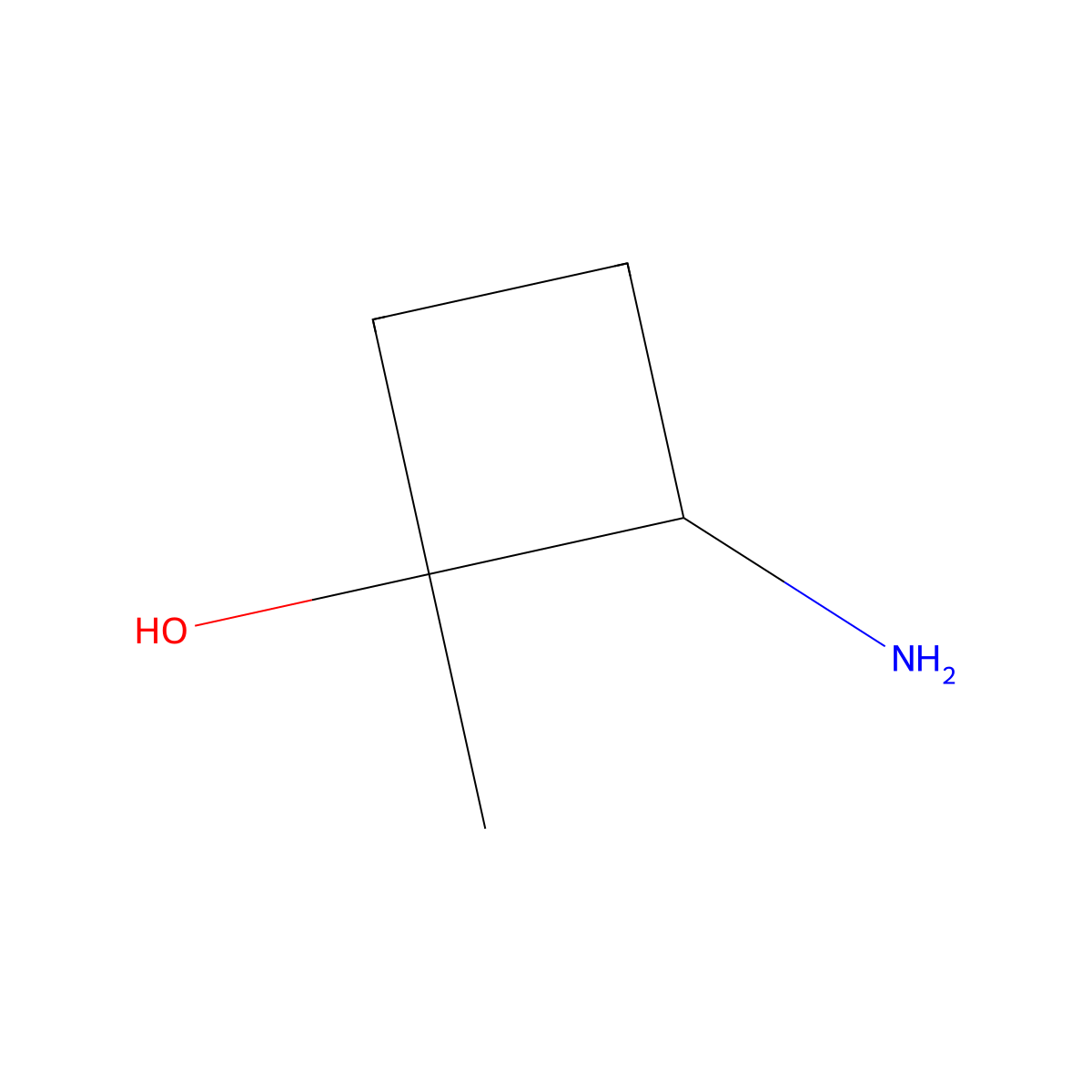 (1R,2R)-2-Amino-1-methylcyclobutan-1-ol molecular structure, CAS 1909286-96-9