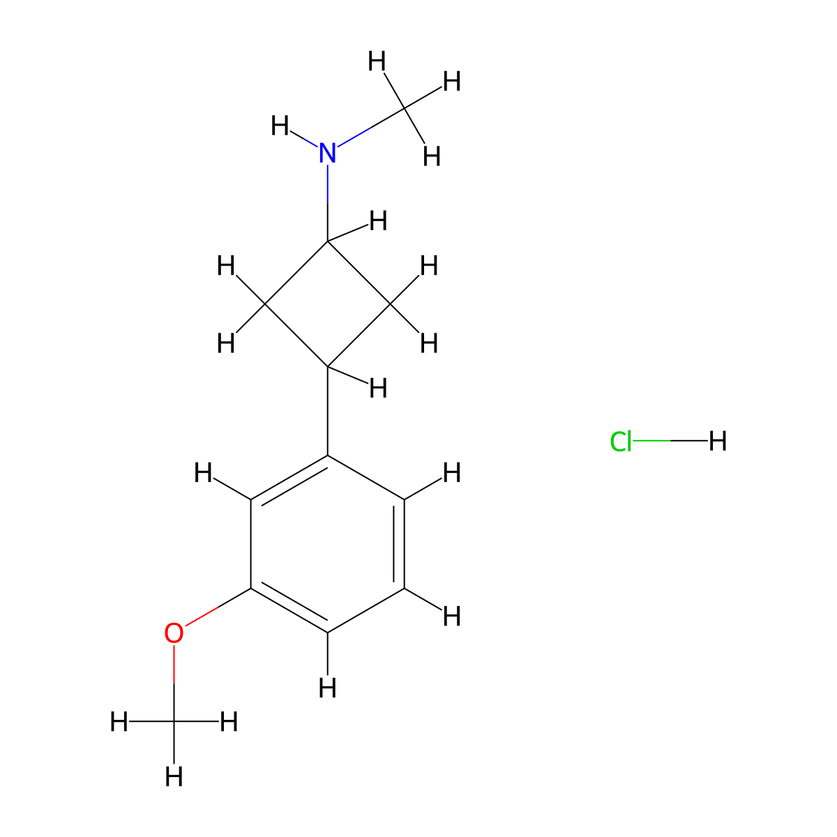 (1r,3r)-3-(3-methoxyphenyl)-N-methylcyclobutan-1-amine hydrochloride molecular structure, CAS 1909287-09-7