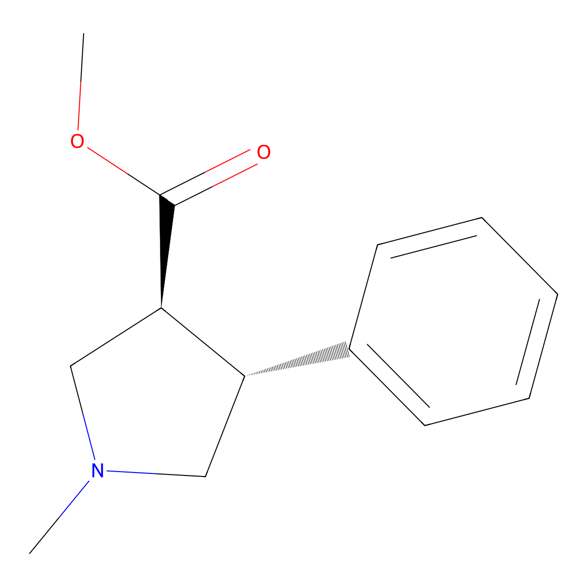 Methyl (3S,4R)-1-methyl-4-phenylpyrrolidine-3-carboxylate molecular structure, CAS 1909287-10-0