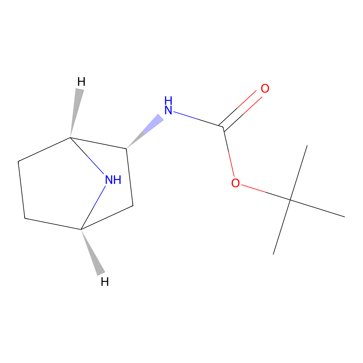 tert-butyl N-[(1S,2R,4R)-7-azabicyclo[2.2.1]heptan-2-yl]carbamate molecular structure, CAS 1909287-30-4