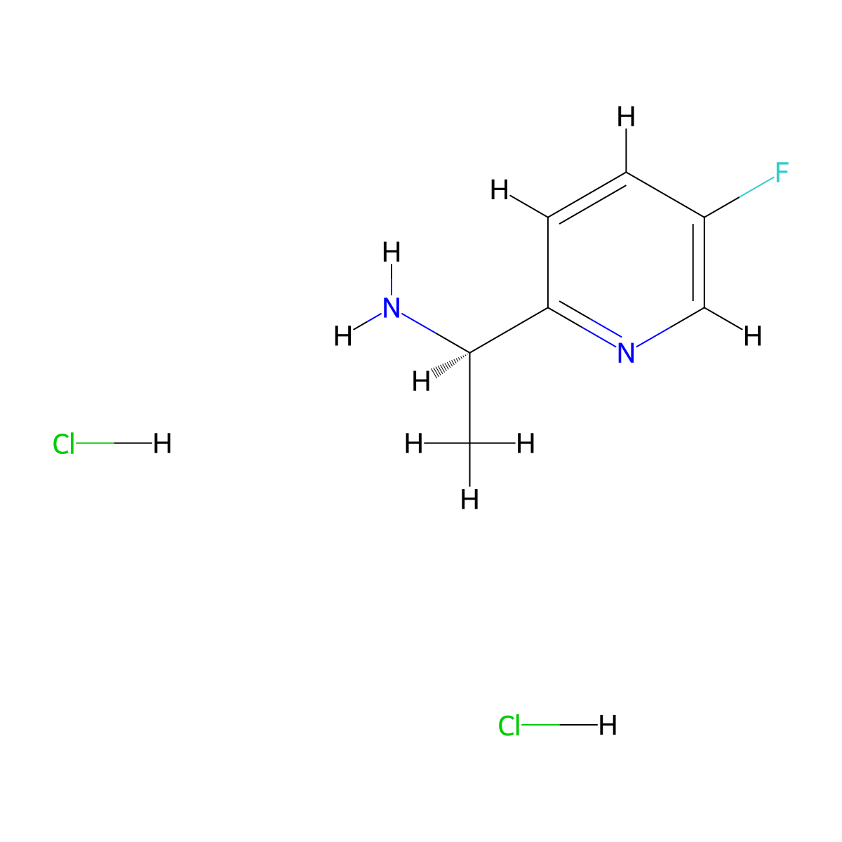 (R)-1-(5-fluoropyridin-2-yl)ethanamine dihydrochloride molecular structure, CAS 1909287-34-8