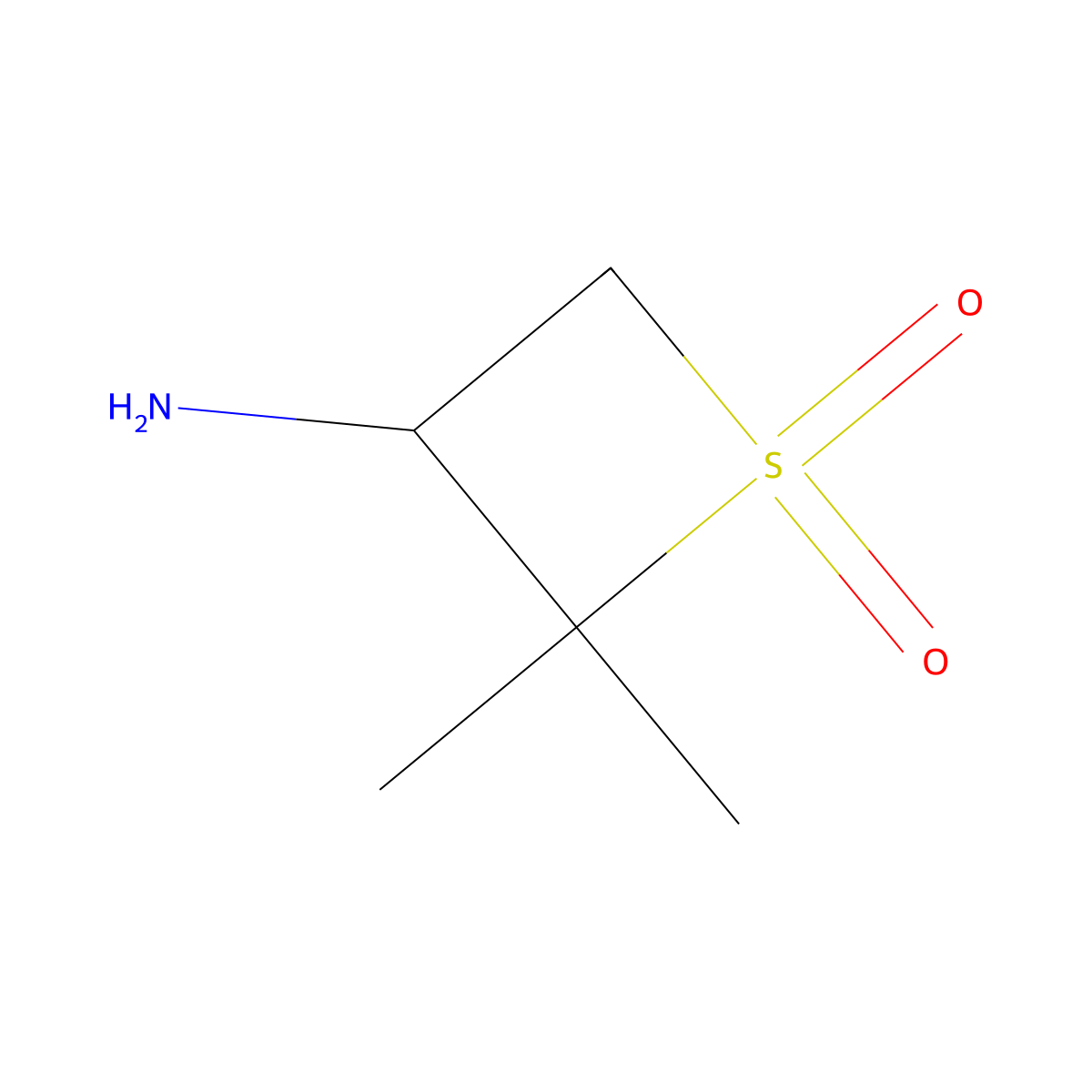 (3S)-3-Amino-2,2-dimethyl-1lambda6-thietane-1,1-dione molecular structure, CAS 1909287-47-3