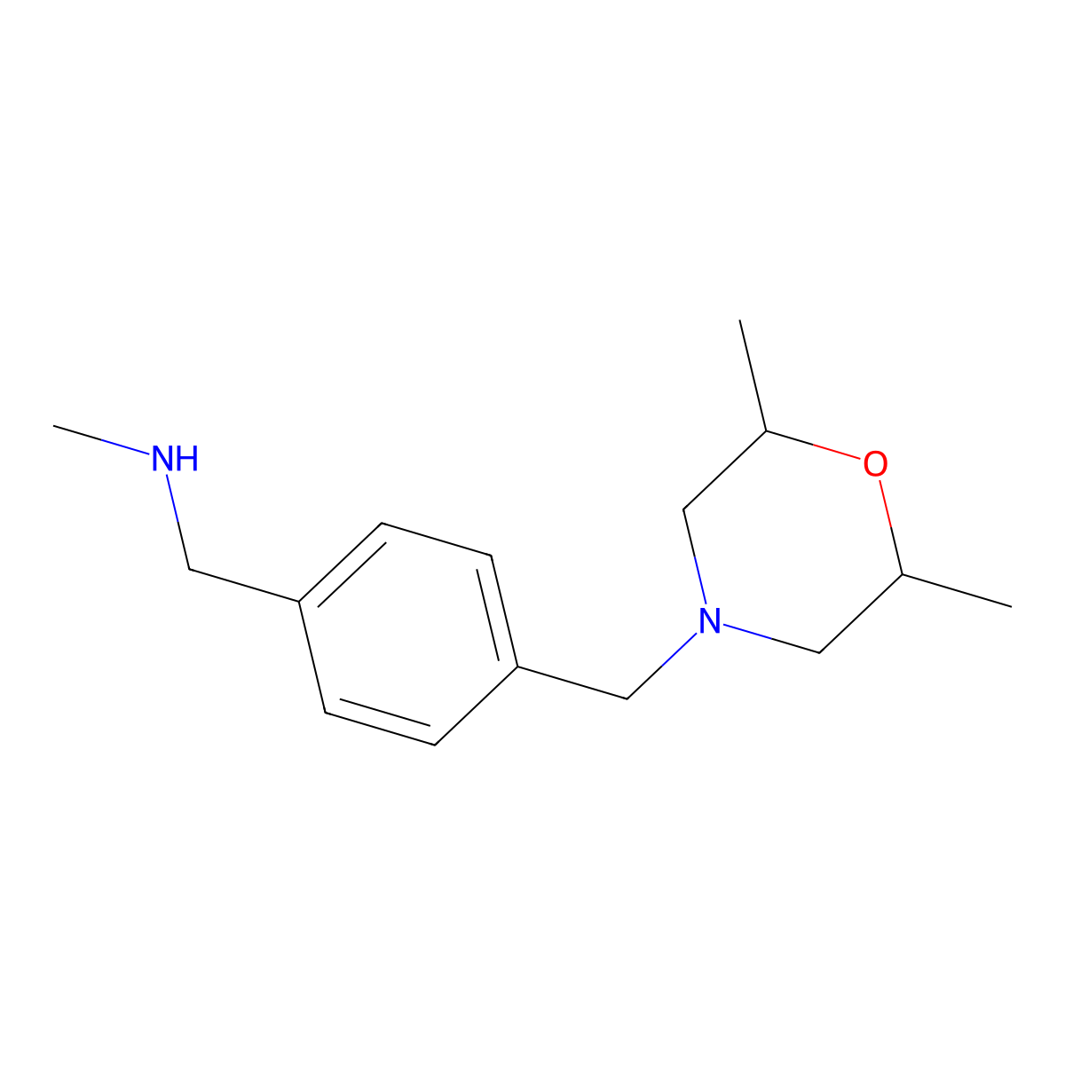 [(4-{[(2R,6S)-2,6-dimethylmorpholin-4-yl]methyl}phenyl)methyl](methyl)amine molecular structure, CAS 1909287-67-7