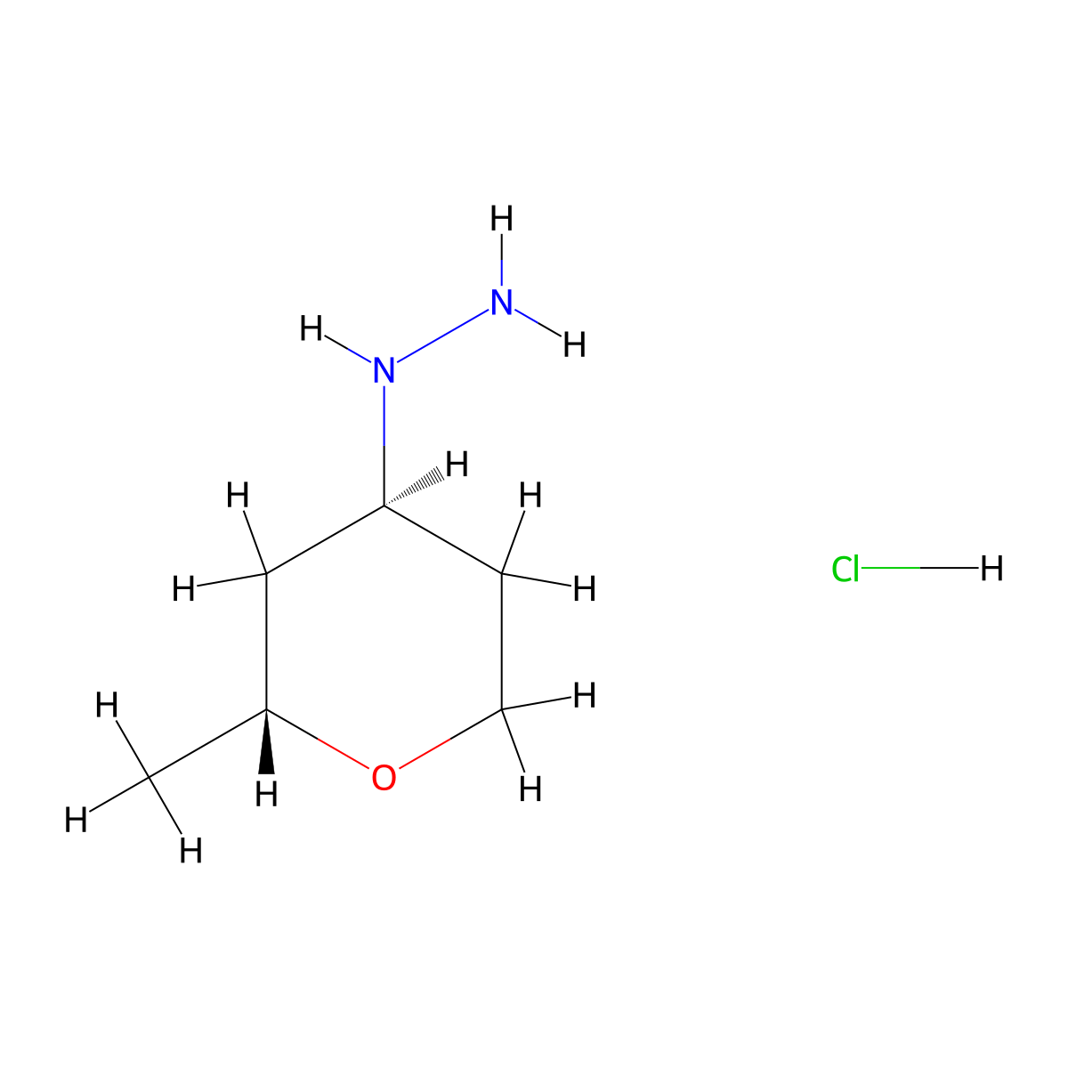 Rac-[(2r,4s)-2-methyloxan-4-yl]hydrazine hydrochloride molecular structure, CAS 1909287-84-8