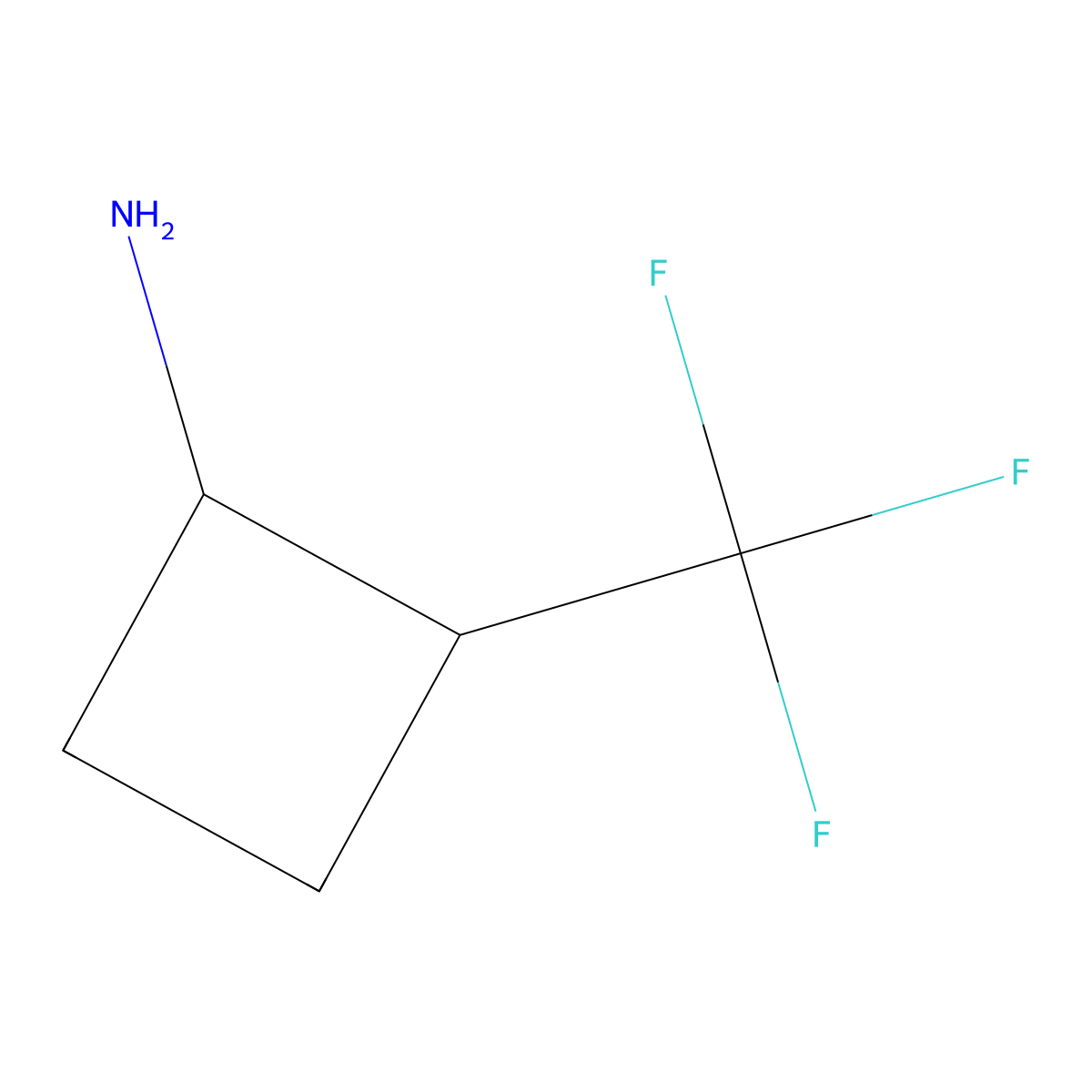 (1R,2R)-2-(Trifluoromethyl)cyclobutan-1-amine molecular structure, CAS 1909287-98-4
