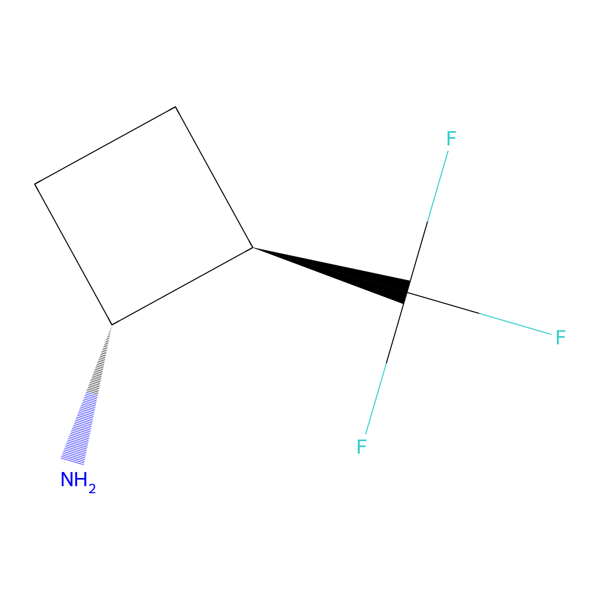 (1R,2R)-2-(Trifluoromethyl)cyclobutan-1-amine molecular structure, CAS 1909287-98-4