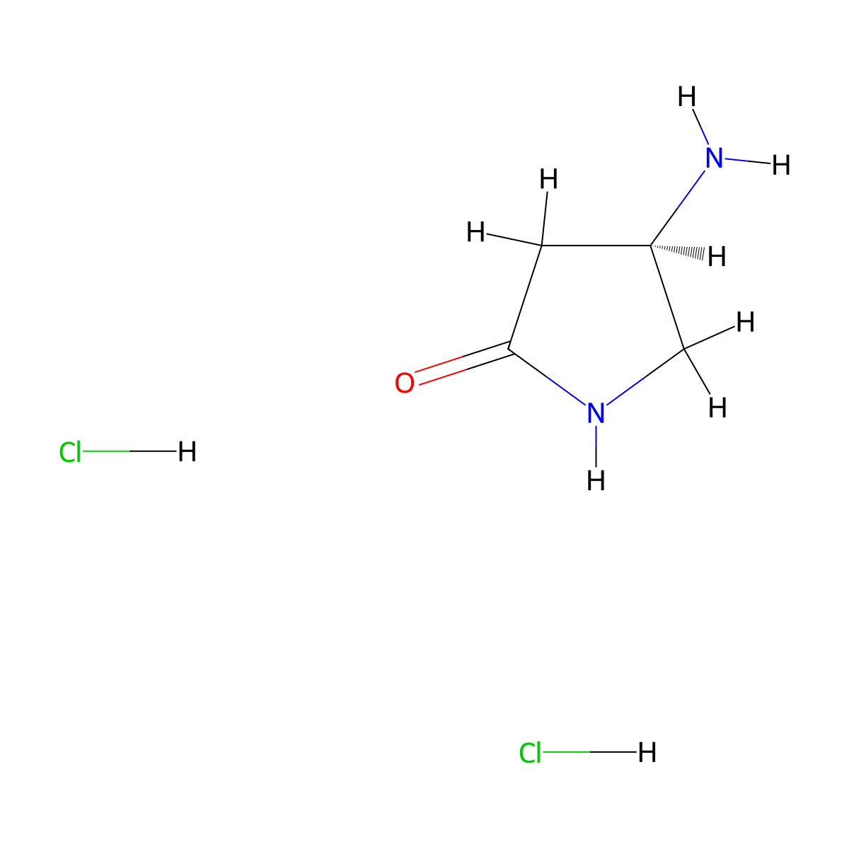 (4R)-4-Aminopyrrolidin-2-one dihydrochloride molecular structure, CAS 1909288-00-1