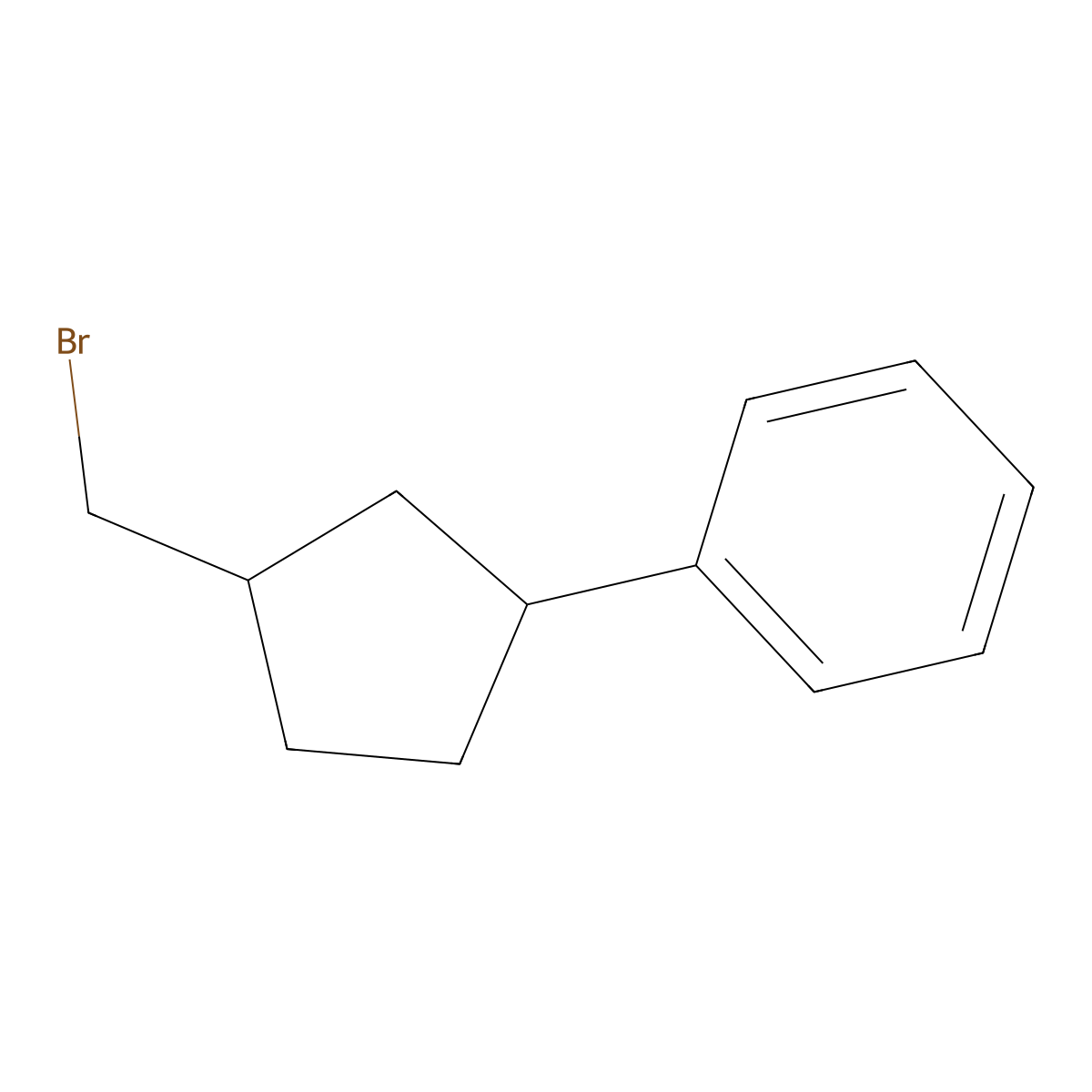 [(1R,3R)-3-(Bromomethyl)cyclopentyl]benzene molecular structure, CAS 1909288-25-0