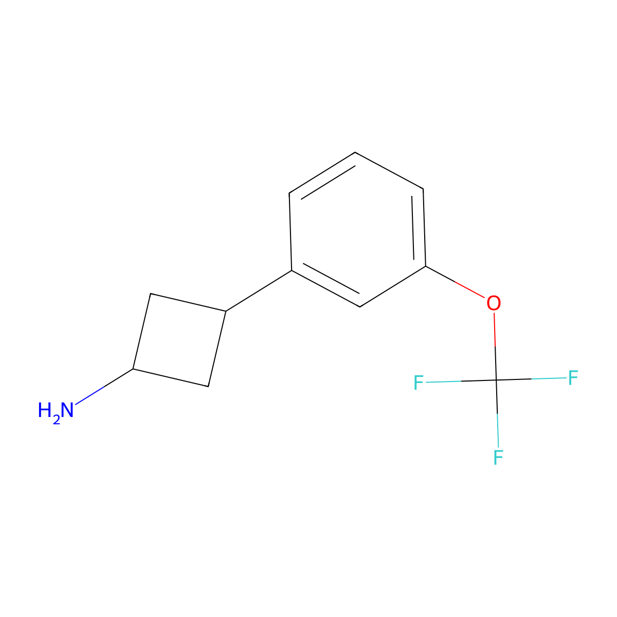 3-[3-(Trifluoromethoxy)phenyl]cyclobutan-1-amine molecular structure, CAS 1909288-48-7