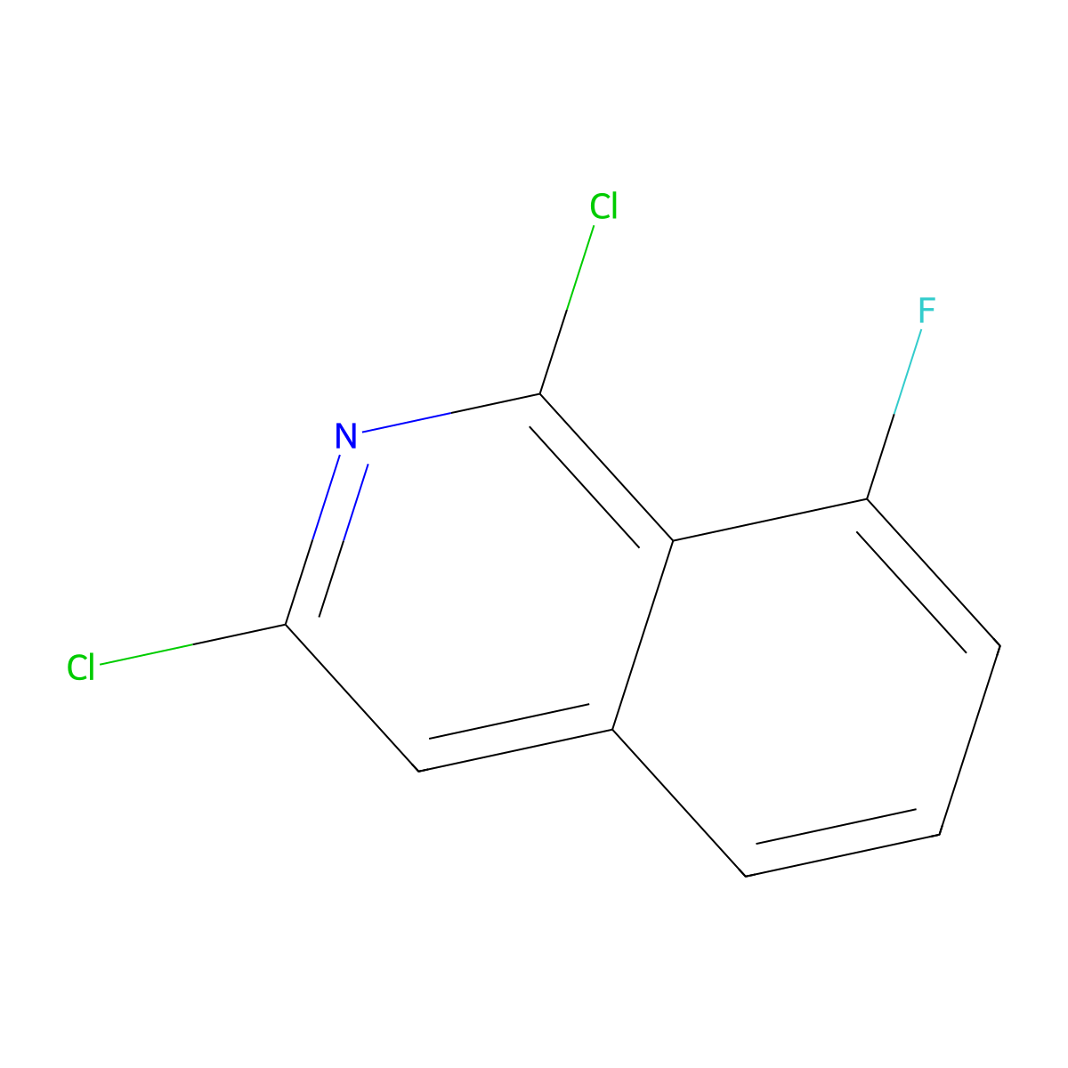 1,3-Dichloro-8-fluoroisoquinoline molecular structure, CAS 1909289-34-4